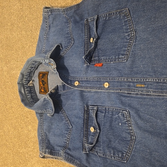 Womens Size Small To Medium Denim Sleeveless Shirt Vest - Picture 3 of 7